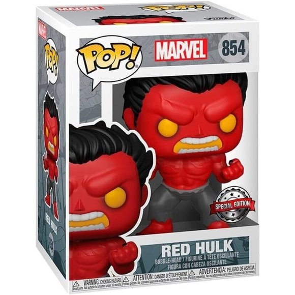 Funko Pop! Marvel Red Hulk #854 Special Edition Exclusive - Picture 3 of 3